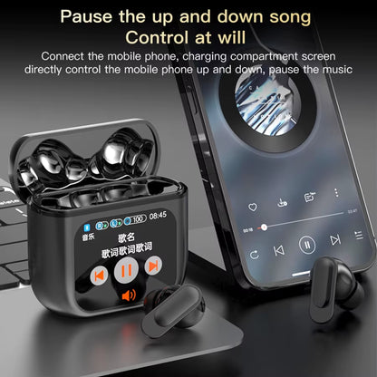 TWS Earbuds ANC Active Noise Cancellation Earphone with Touch Control LCD Screen Super Bass Premium Sound ENC Microphone SE-60