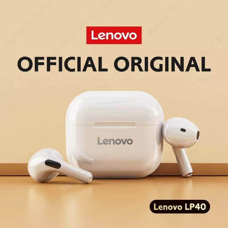 Original  LP40 Bluetooth 5.0 TWS Wireless Earphones Human Ear Design Headset Simple Operation Easy to Grasp Headphones