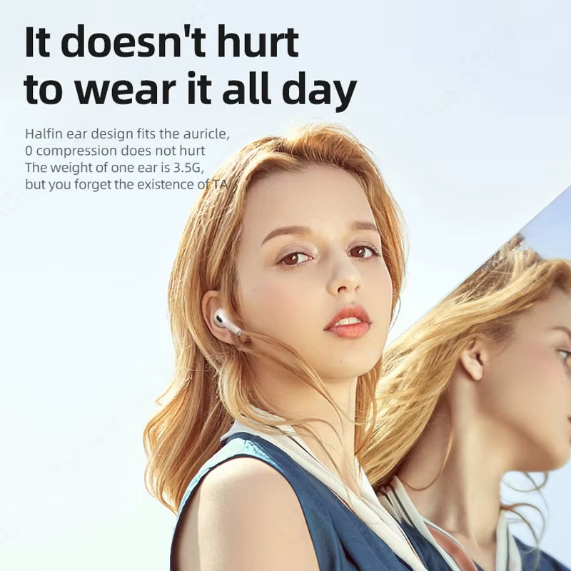 Original  LP40 Bluetooth 5.0 TWS Wireless Earphones Human Ear Design Headset Simple Operation Easy to Grasp Headphones