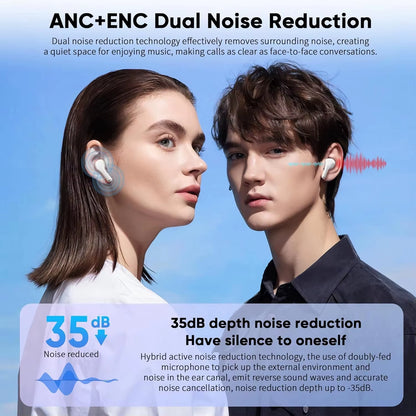 In Ear Earphones Wireless Earbuds Touch Control LCD Screen Earphone with ENC Noise Cancell Super Bass Premium Sound Long Battery